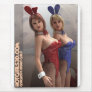 Sexy Bunny Girl Twins Mouse Pad