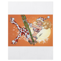 Sexy Christmas Pinup Girl on Swing by Al Rio flyers by AlRioArt Sexy Christmas Pinup Girl on Swing by Al Rio flyers