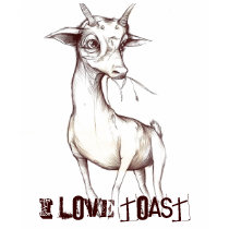 Sexy Cow Loves Toast striped womens tshirt