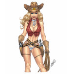 Sexy Cowgirl Country Girl with Guns by Al Rio Tee Shirts