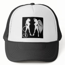 Sexy devil angel women mesh hat