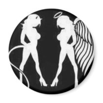Sexy devil angel women magnets