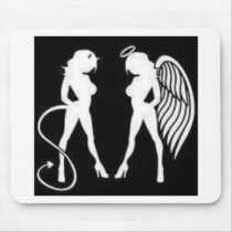 Sexy devil angel women mousepads