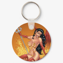 Sexy Devil Girl Customizable Pinup by Al Rio keychains by AlRioArt Sexy Devil Girl Customizable Pinup by Al Rio keychains