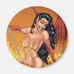 Sexy Devil Girl Customizable Pinup by Al Rio Refrigerator Magnets