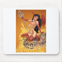 Sexy Devil Girl Customizable Pinup by Al Rio mousepads by AlRioArt Sexy Devil Girl Customizable Pinup by Al Rio mousepads
