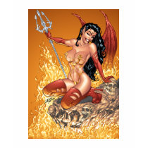 Sexy Devil Girl Customizable Pinup by Al Rio t-shirts by AlRioArt Sexy Devil Girl Customizable Pinup by Al Rio t-shirts