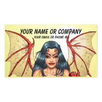 Sexy Devil Girl saying Come Here by Al Rio Business Cards