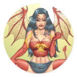 Sexy Devil Girl saying Come Here by Al Rio stickers