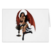 Sexy Devil Girl with a pot of evil. Art by Al Rio. cards by AlRioArt Sexy Devil Girl with a pot of evil. Art by Al Rio. cards