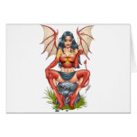 Sexy Devil saying Come Here by Al Rio Greeting Cards