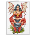 Sexy Devil saying Come Here by Al Rio cards by AlRioArt Sexy Devil saying Come Here by Al Rio cards