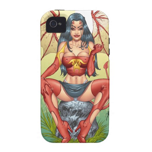 Sexy Devil saying Come Here by Al Rio Case-Mate iPhone 4 Cases