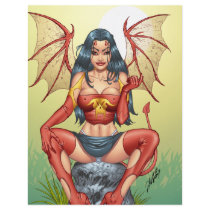 devil, devils, girl, girls, sexy, pinup, "high, heels", boots, horns, "al, rio", Flyer with custom graphic design