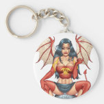 Sexy Devil saying Come Here by Al Rio Key Chains