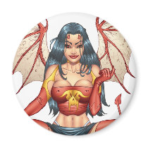 Sexy Devil saying Come Here by Al Rio magnets by AlRioArt Sexy Devil saying Come Here by Al Rio magnets