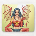 Sexy Devil saying Come Here by Al Rio Mouse Pads