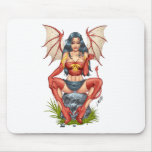 Sexy Devil saying Come Here by Al Rio Mousepads