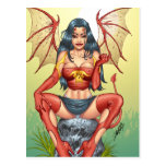 Sexy Devil saying Come Here by Al Rio Postcards