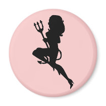Sexy Devil Silhouette magnets by JuJuGarden Sexy Devil Silhouette magnets