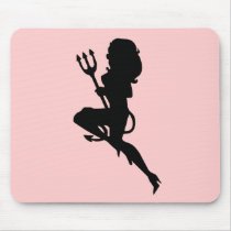 Sexy Devil Silhouette Mouse Pads