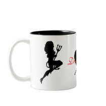 Sexy Devil Silhouette mugs by JuJuGarden Sexy Devil Silhouette mugs