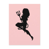 Sexy Devil Silhouette Postcards