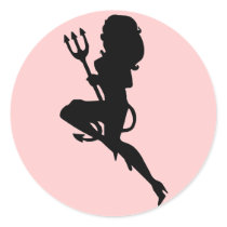 Sexy Devil Silhouette stickers by JuJuGarden Sexy Devil Silhouette stickers