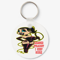 Sexy Dom Damn Straight Keep Score keychains