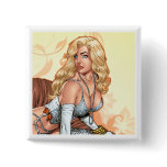 Sexy Fabulous Blond in Lingerie Button by Al Rio