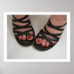 Sexy Feet Red Polish Toes Canvas posters