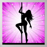 Sexy Female Pole Dancer Poster