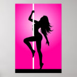 Sexy Female Pole Dancer Poster