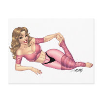 Sexy Fitness Exercise Dance Workout art Postcard