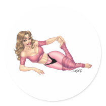 Sexy Fitness Exercise Dance Workout art stickers