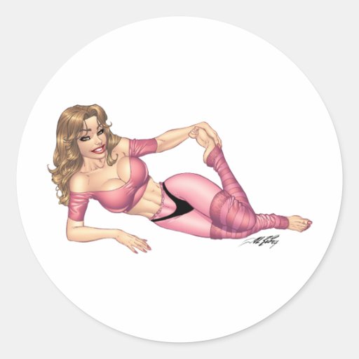 Sexy Fitness Exercise Dance Workout art Sticker