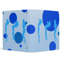 Sexy Girls in Cool Blue Stripper Sensual Tease 3 Ring Binder