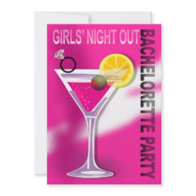 Sexy Glam Girls' Night Out Bachelorette Party invitation
