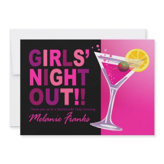 Sexy Glam Girls' Night Out invitation