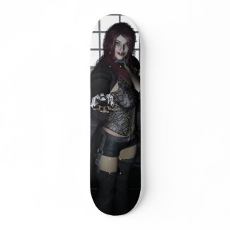 Sexy Gothic Pinup Girl Custom Skateboard Deck skateboard