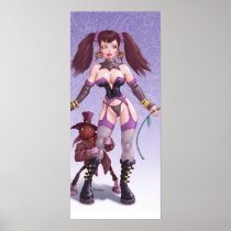 Sexy Gothic pinup girl poster