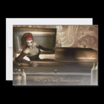 Sexy Gothic Vamp Halloween Party Invitation by HalloweenTees Sexy Gothic Vamp Halloween Party Invitation