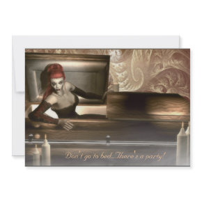 Sexy Gothic Vamp Halloween Party Invitation invitation