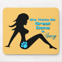 Sexy Great Dane Dog Mousepad by GoNaked Sexy Great Dane Dog Mousepad