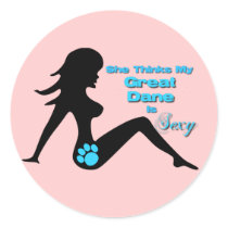 Sexy Great Dane Dog Stickers by GoNaked Sexy Great Dane Dog Stickers