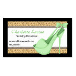 Sexy Green Heels and Leopard Business Card