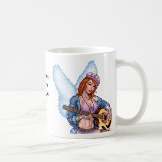 Sexy Guitar Red Head Customizable Mug by Al Rio mug