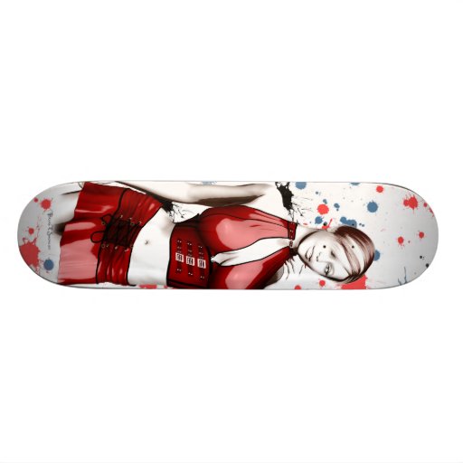 Sexy Hot Latex Girl Custom Skateboard Deck NEW! Zazzle