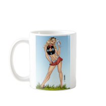 Sexy Ice Cream Milkshake Pin-up Girl by Al Rio mugs by AlRioArt Sexy Ice Cream Milkshake Pin-up Girl by Al Rio mugs