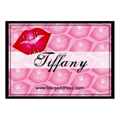 Sexy Kiss Profile Card Business Card Templates by NicChic